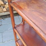 Vintage rattan shelf 4 levels – rattan bookcase