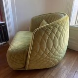 Large Moroso Patricia Urquiola Redondo velvet armchair