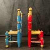 Paire de chaises en bois
