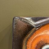 Pair of square ceramic wall sconces.