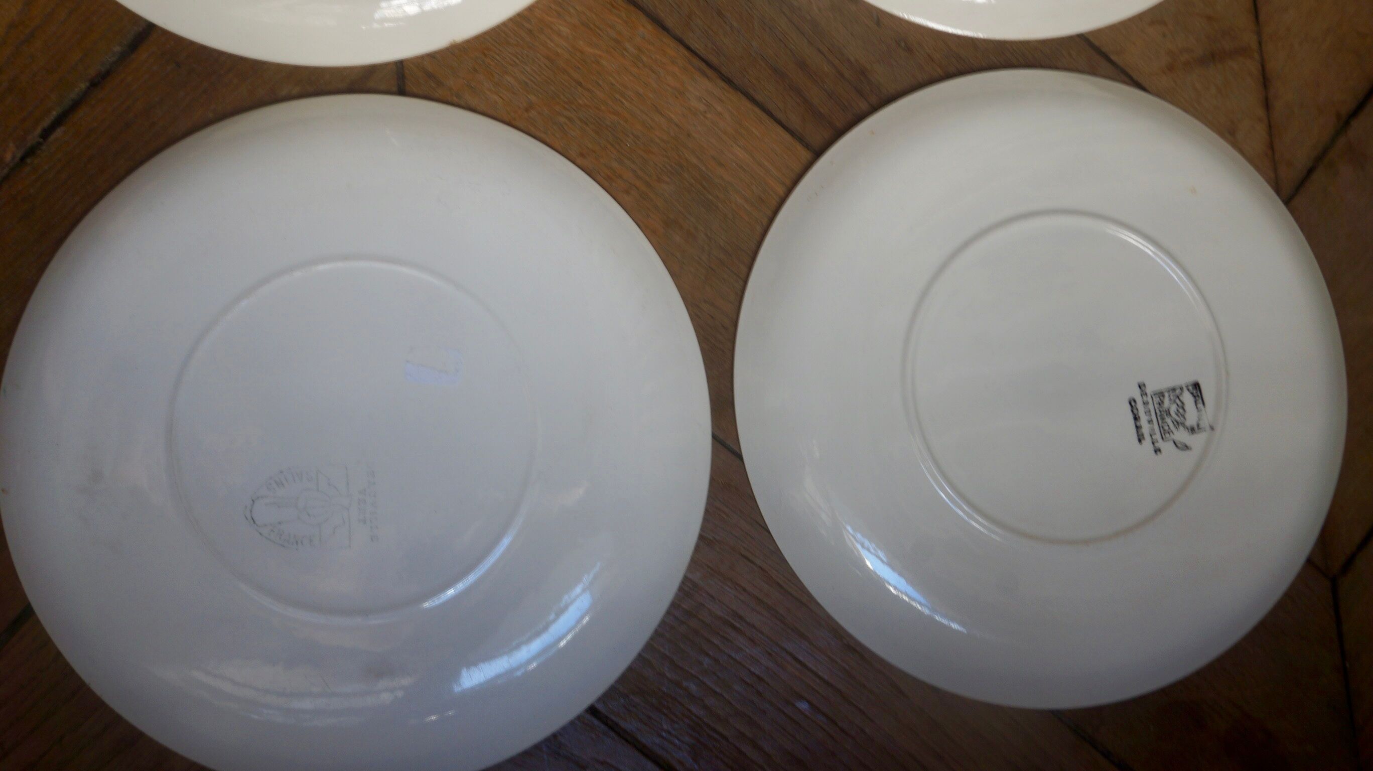 6 plates flat Salins Deauville 1960 French design