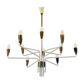 Lustre 12 bras attribué à Stilnovo, 1950