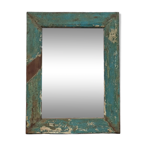 miroir ancien bleu, 89x67
