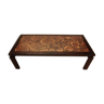 Petrified wooden tray coffee table