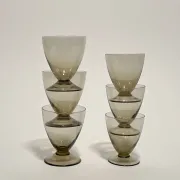 Verres marrons fumés Orrefors