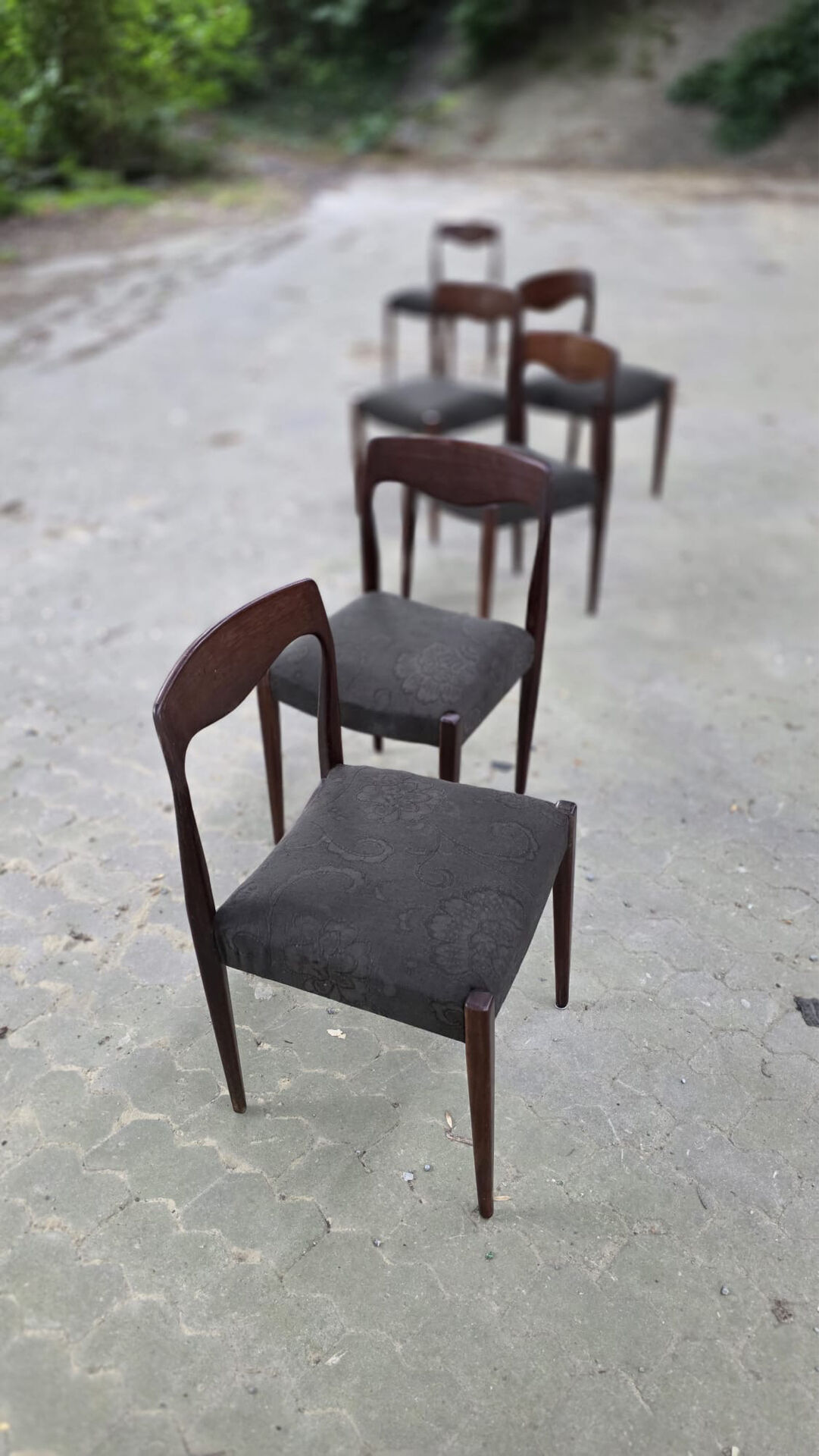 Set of 6 Scandinavian teak chairs – 1960s