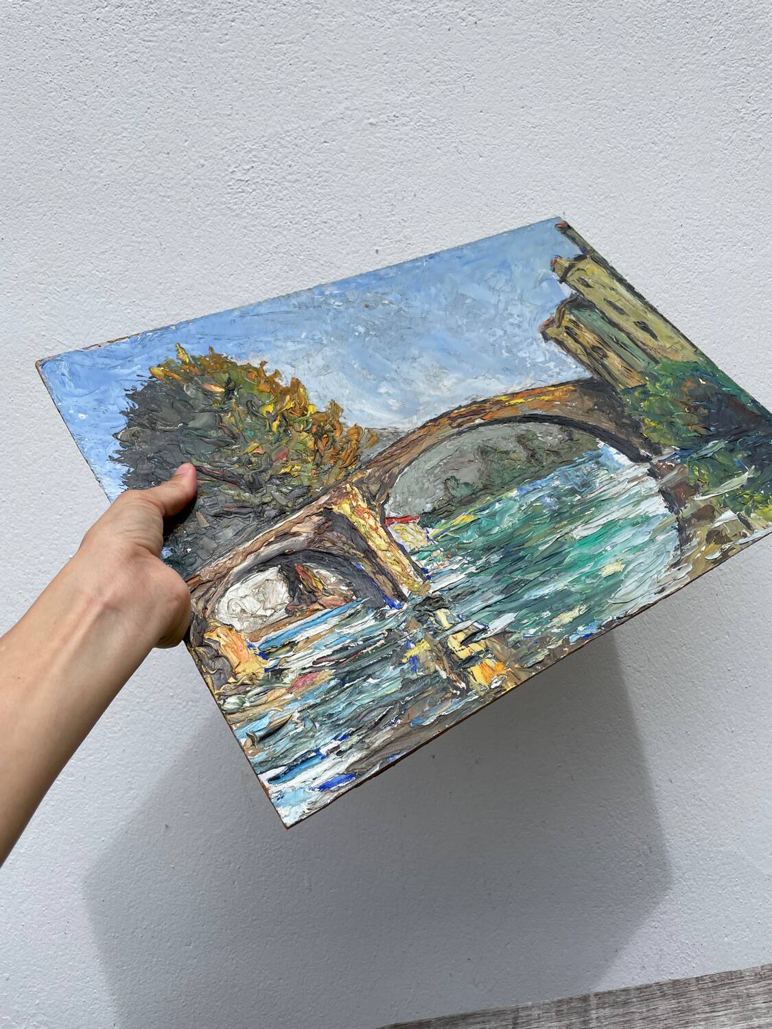 Oil knife painting landscape