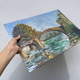 Oil knife painting landscape