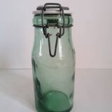 Old jar the ideal green glass