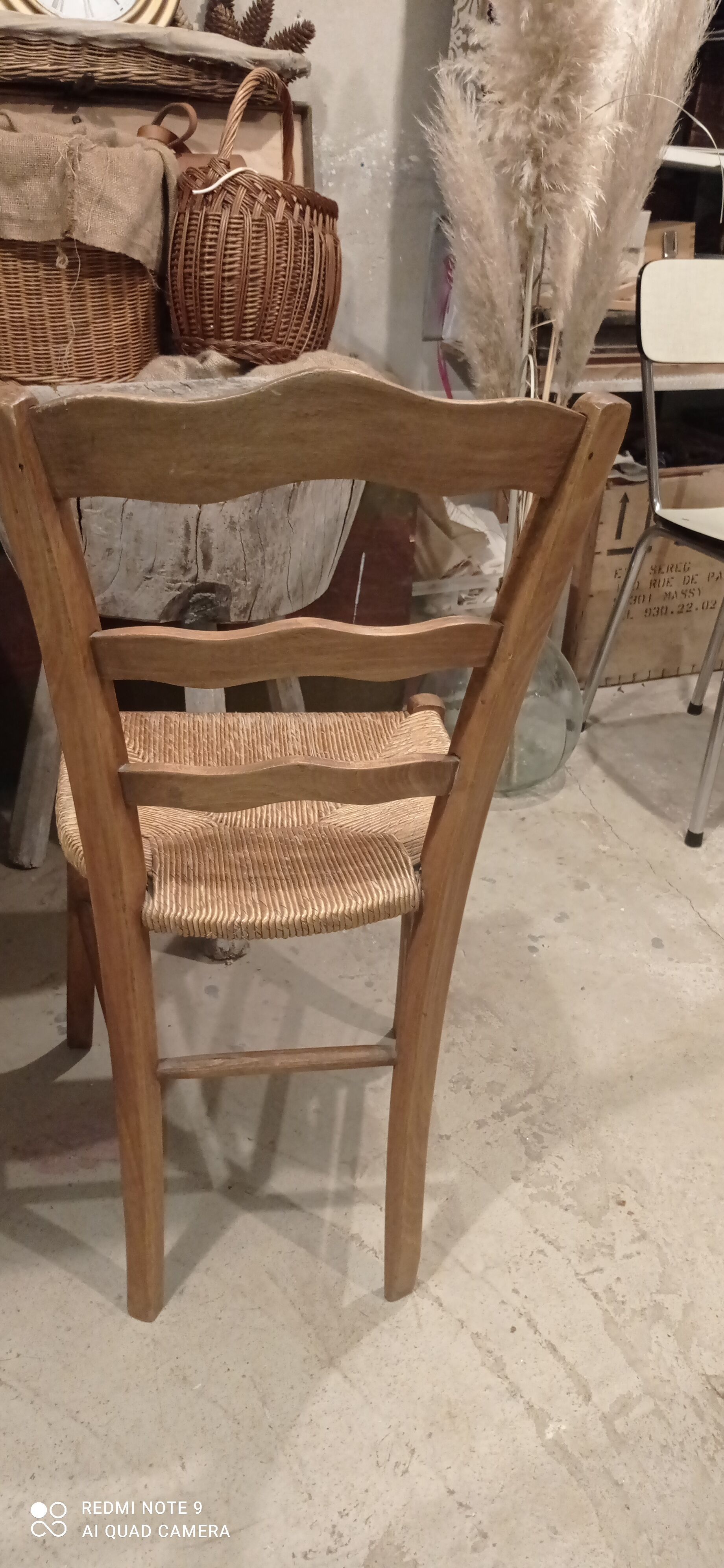 Old straw chair