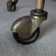 Pair of round old brass glass desserts