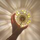 Suspension globe vintage effet vitraux