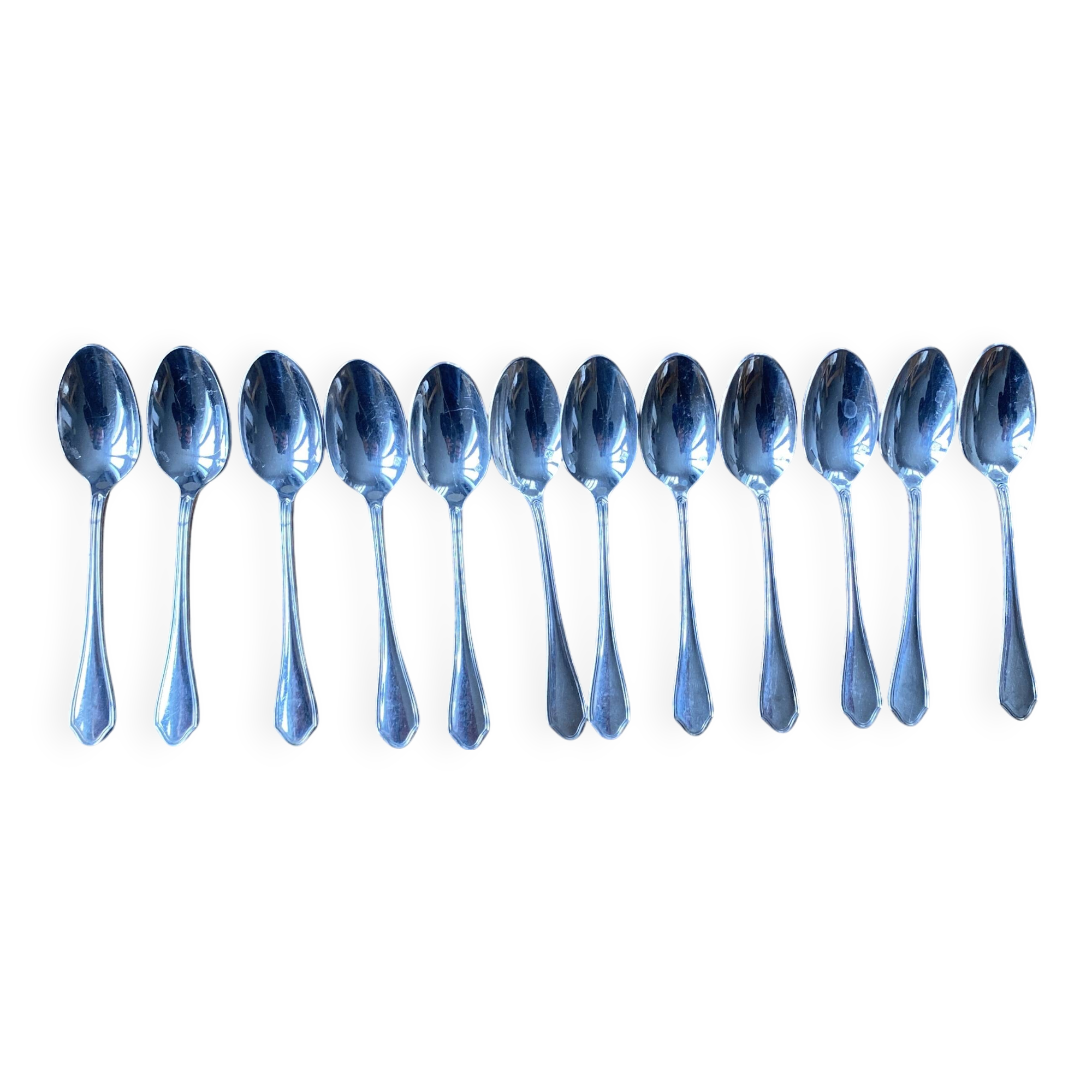12 Ravinet d'Enfert silver-plated mocha spoons