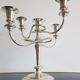 Five-branch chandelier, silvered, silver-plated brass, Italy, 1960s.