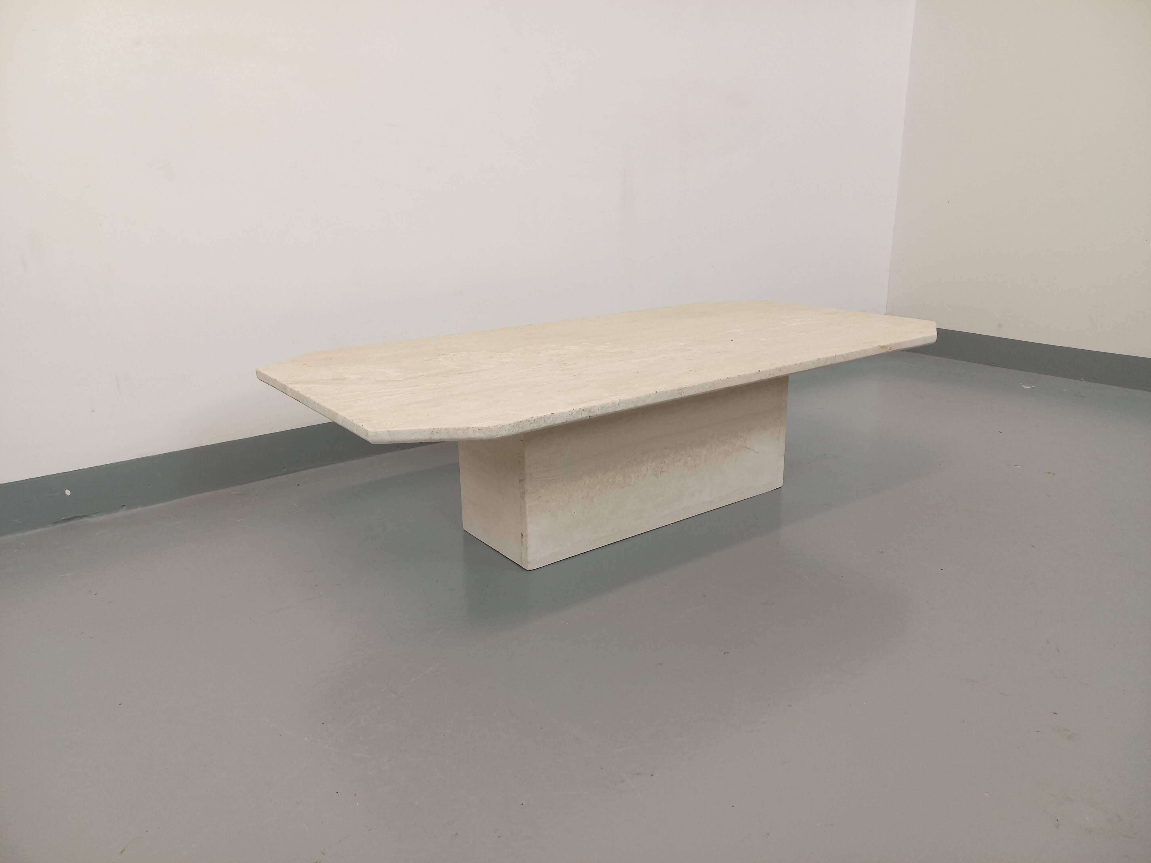 Vintage travertine coffee table from the 70s 80s