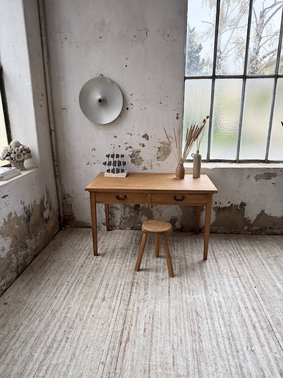 Oak veneer desk 1950