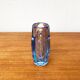 Blue glass vase model 914 mid-century by Rudolf Schröter for Rosice, 1950s