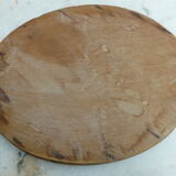 Miroir oval en bambou  années 60 - 37x29cm