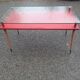 Vintage desk table with tapered legs