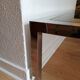 Chrome metal, brass and smoked glass coffee table to taste like Willy Rizzo