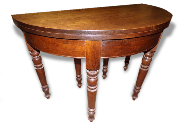 Table half moon 6 feet vintage