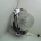 Ball molded glass and vintage chrome metal wall lamp