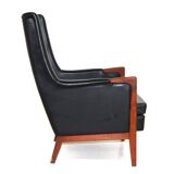 Leather armchair, Karl Erik Ekselius, Sweden, 1960