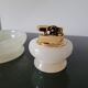 Ashtray and lighter in albatre