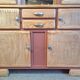 Mado two-body vintage kitchen buffet from the 1950s – cathedral glass