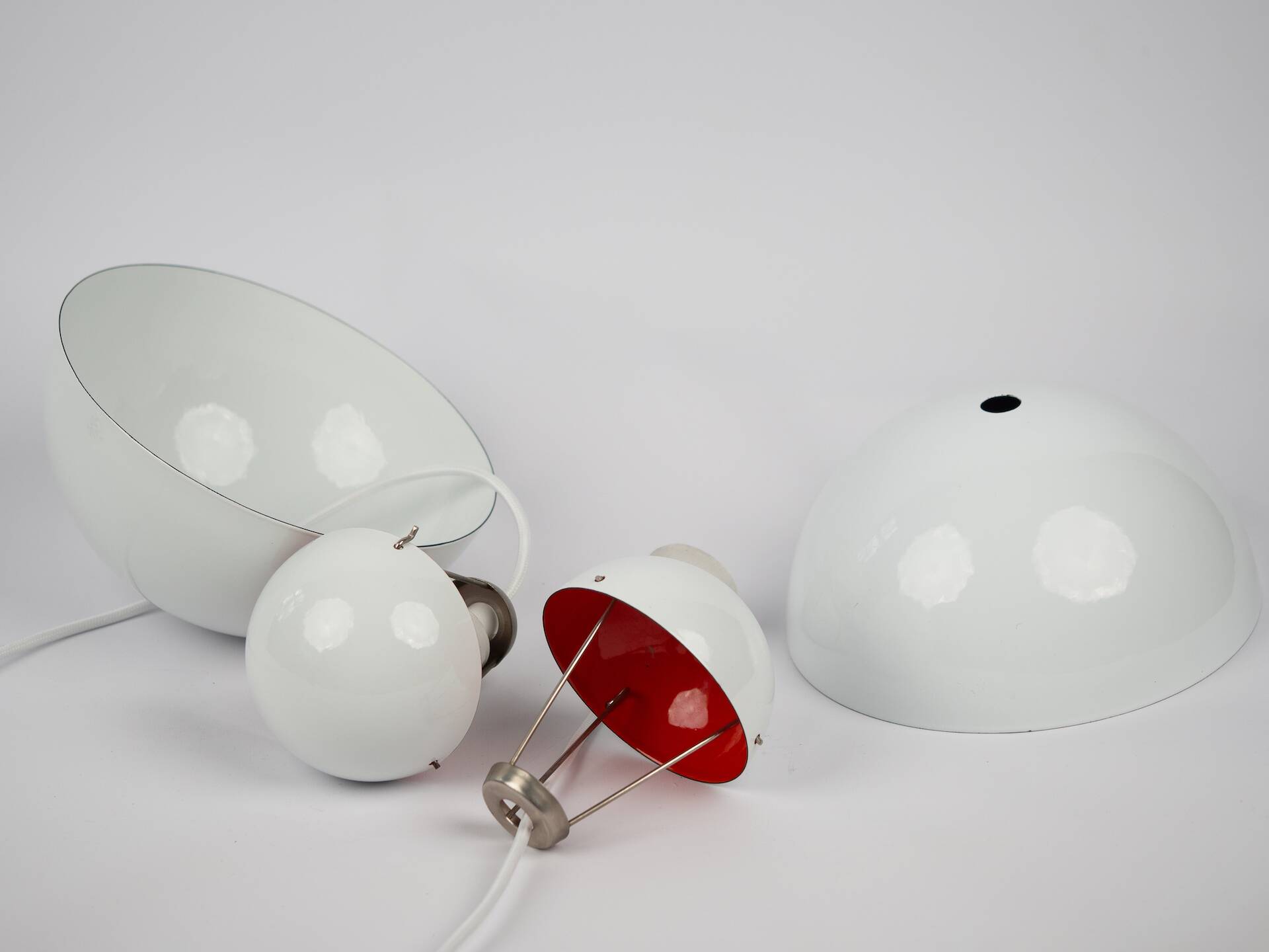 Paire de suspensions vintage danoises Floweport par Verner Panton, Louis Poulsen, 1968