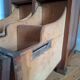 Vintage workshop furniture, antique secretary desk.