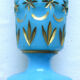 Church vase for offering to the Virgin, starry blue opaline Gold
