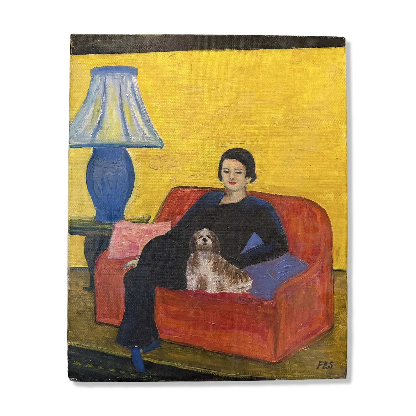 Oil on canvas signed FES