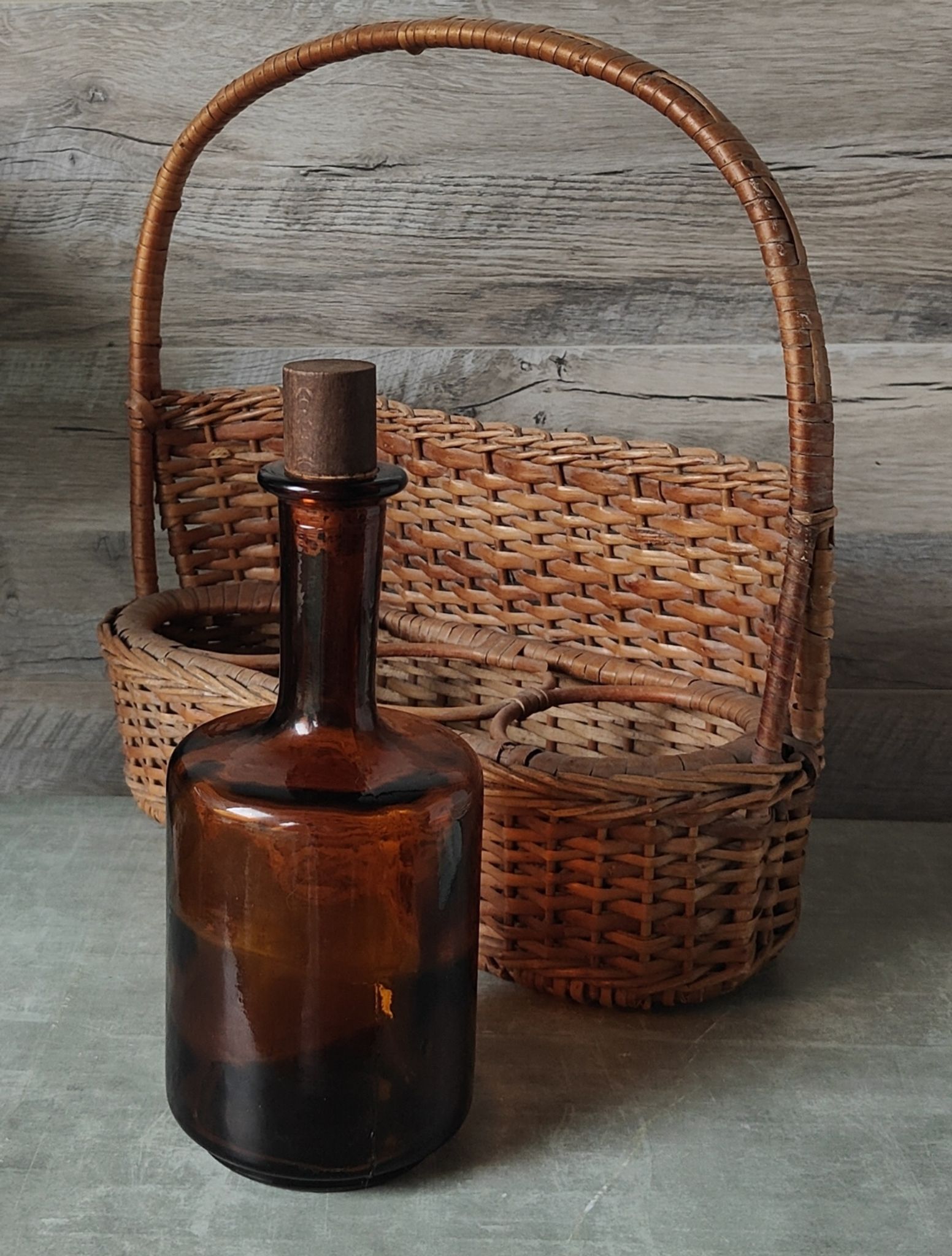 Bouteille verre ambré