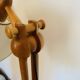 Lampadaire vintage articulé en pin – travail scandinave