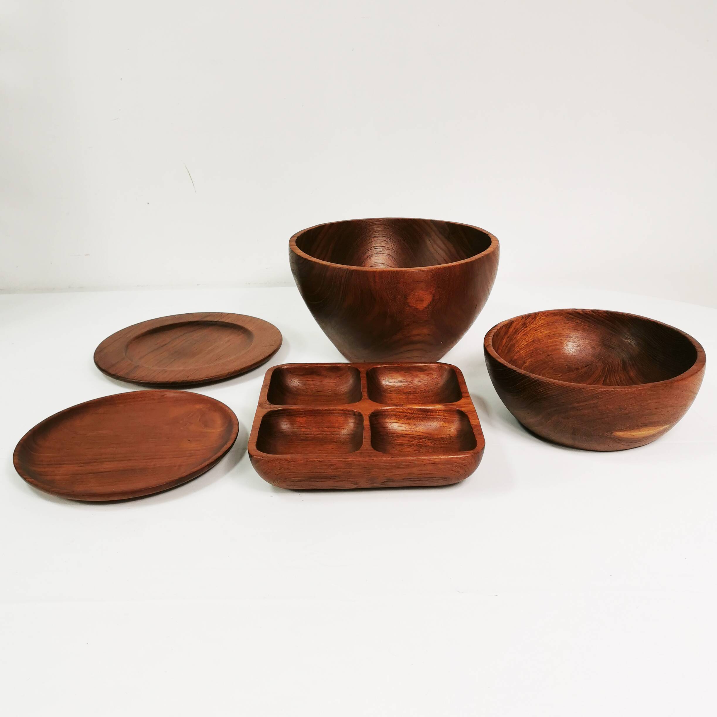 Mid Century Teak Dinnerware, 1960s