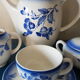 Flower decorated earthenware coffee service