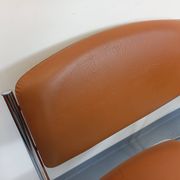 4 vintage sleigh chairs from the 70s, in designer chrome metal
