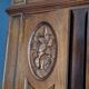 Antique 3-door wardrobe with mirror
