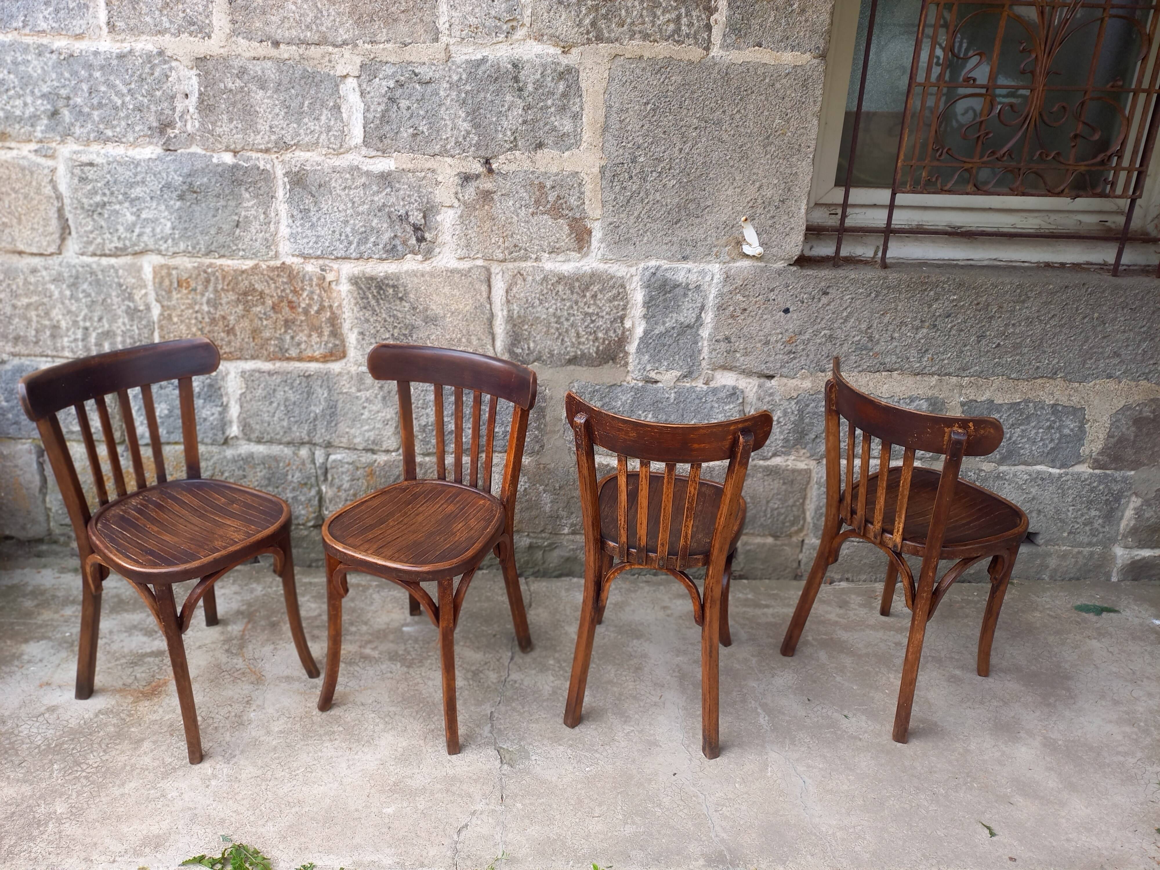 Set de 4 chaises bistrot Baumann