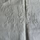 Drap en lin ancien marqué MTM