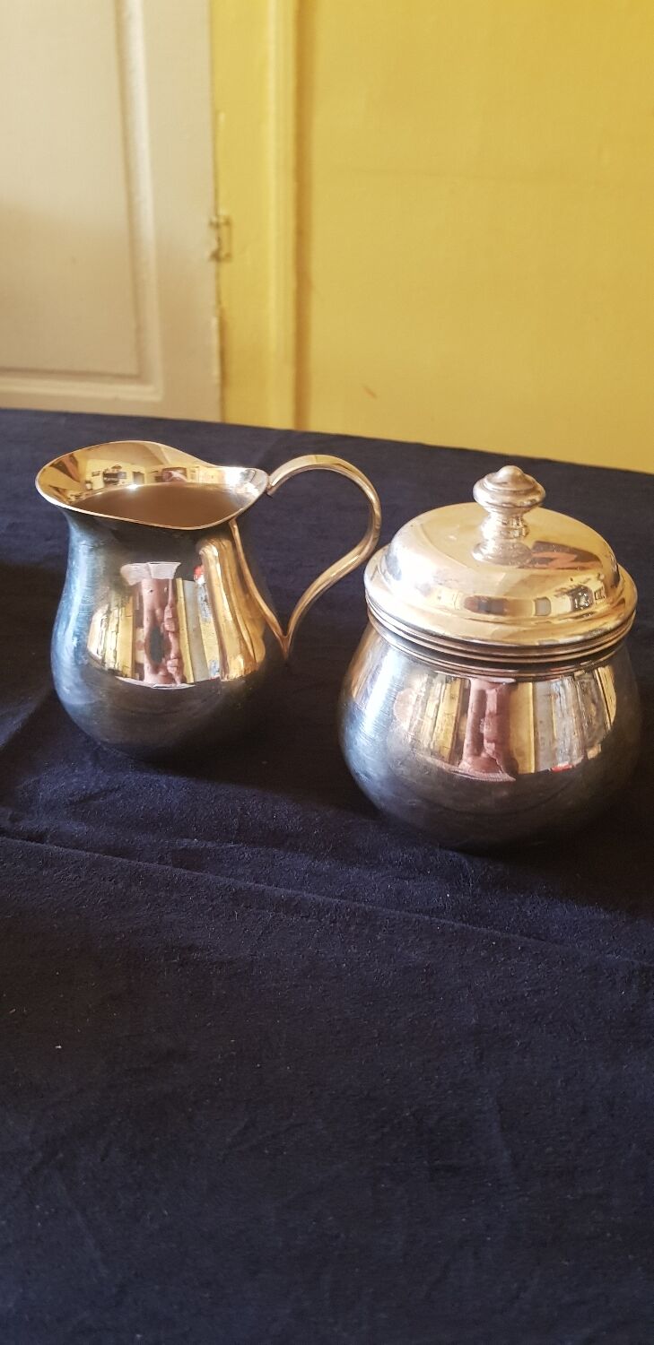 Christofle tea set. silver metal hallmark.