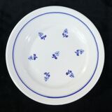 6 dessert plates in faience new model geneve small blue flower
