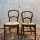 Set of 6 Louis Philippe straw chairs