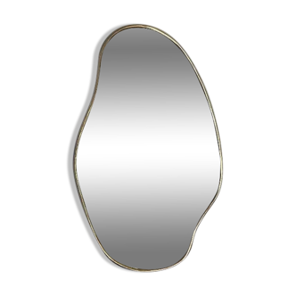 Miroir mural marocain fait main en laiton de forme irrégulière - 100% main