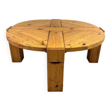 Table basse en pin avec tiroirs Karl Andersson & Söner, Suède, années 1970.