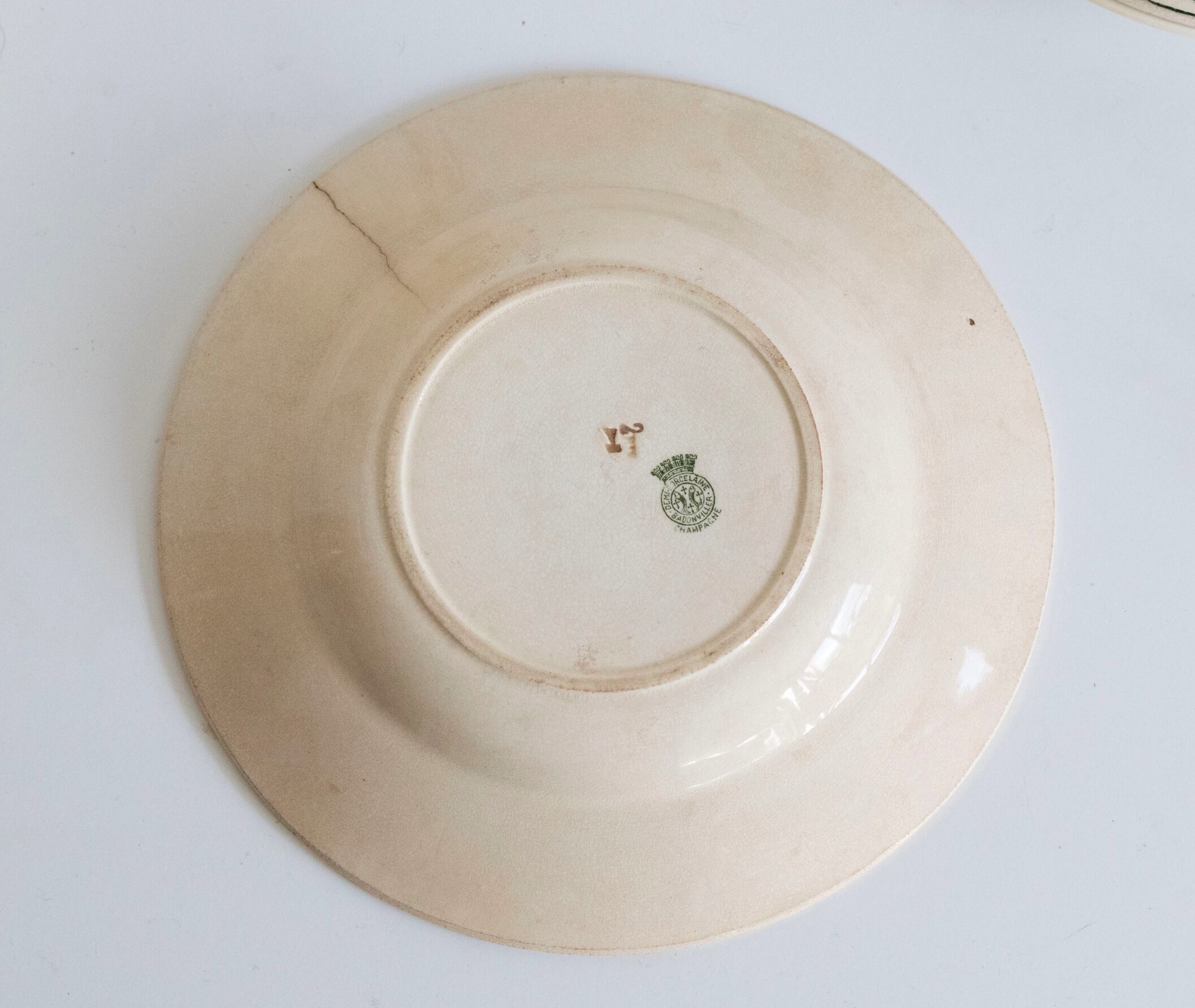 Set of 6 hollow plates Badonviller