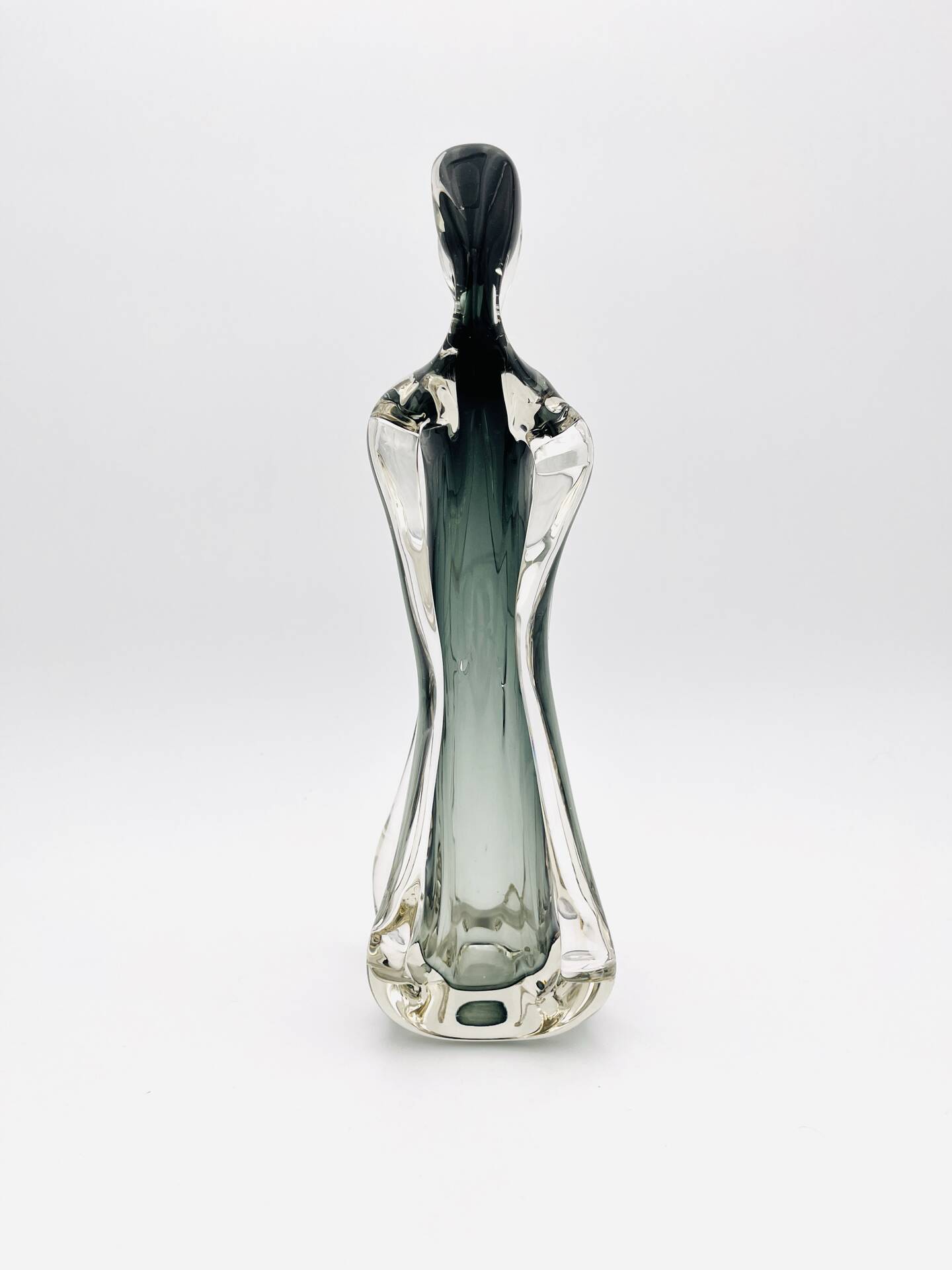 Vase Sculpture Murano Formia The Lovers Sommerso Smoke Green 33cm