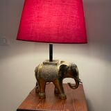 Lampe en laiton doré elephant