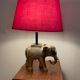 Golden brass elephant lamp